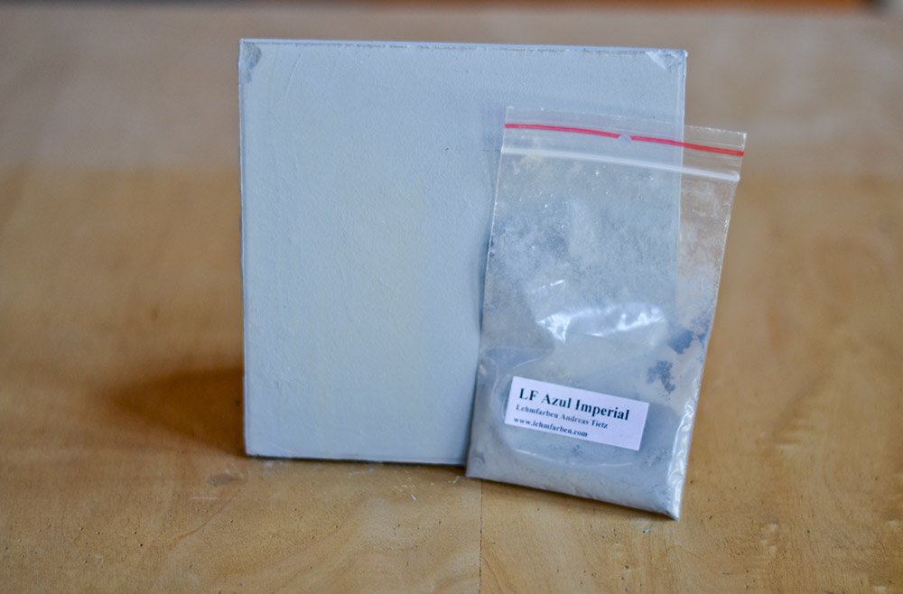Bild 1 von Lehmfarbe Azul Imperial 2.0 (Blaugrau)  / (Menge) 0,5 kg